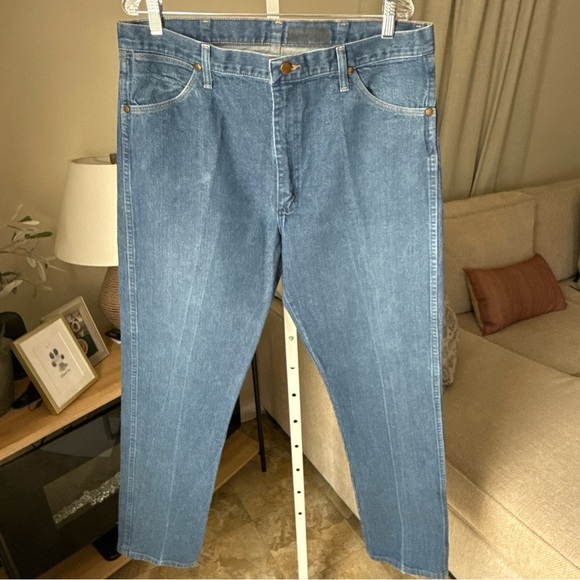 Wrangler Men’s 13MWZ Cowboy Cut Original Blue Jeans Size 38x34 - Picture 2 of 12